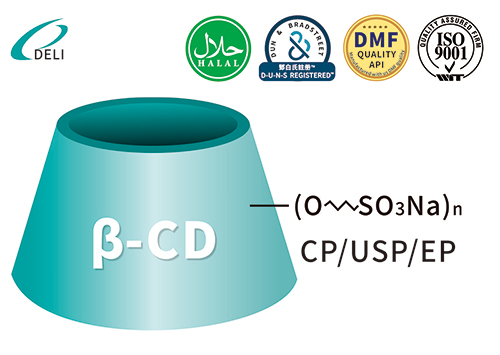 Betadex Sulfobutyl ஈதர் சோடியம் CAS 182410-00-0 SBECD